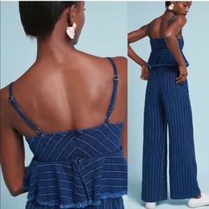 NWOT Anthropologie peplum jumpsuit!